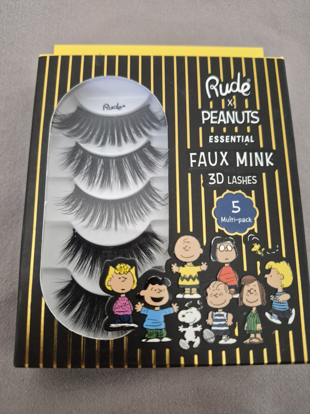 Rude X Peanuts Faux Mink 3D Lashes - Black (5-Pack)